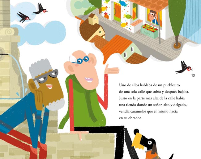 Ilustración de ¿Quieres un caramelo? ¿De limón o de pomelo?