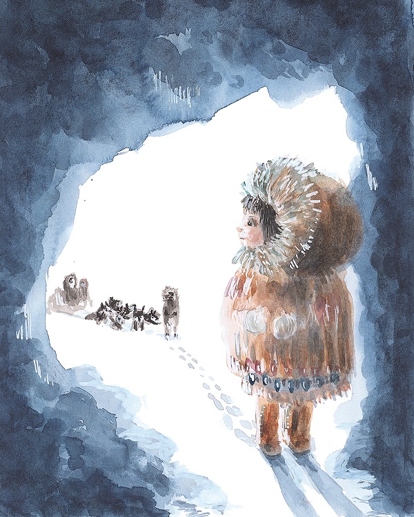 Ilustración de Akita y los grizzlies