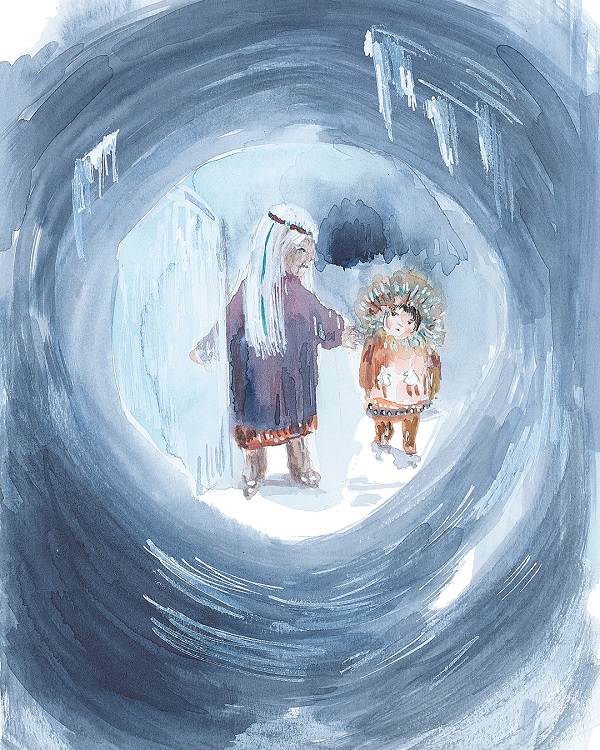 Ilustración de Akita y los grizzlies