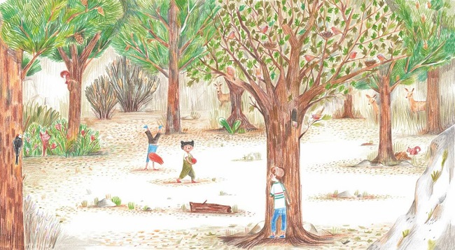 Ilustración de Jugamos al escondite