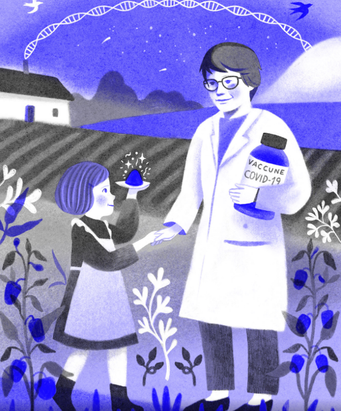 Ilustración de Héroes de la ciencia