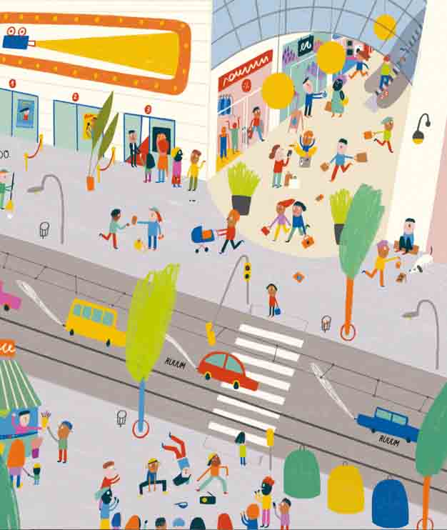 Ilustración de Un paseo por la ciudad