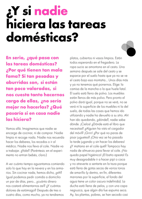 Ilustración de Tareas compartidas, familia feliz