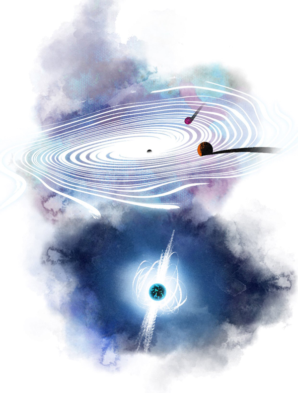 Ilustración de Maravillas del cielo nocturno