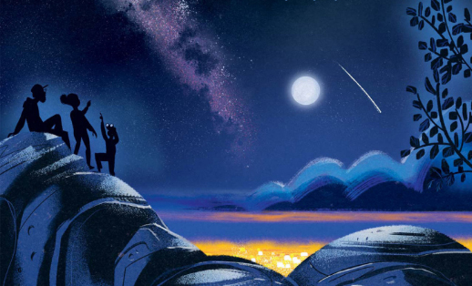Ilustración de Maravillas del cielo nocturno