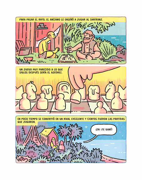 Ilustración de La pequeña genia y la partida de shatranj