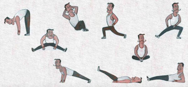 Ilustración de Nikolai el gimnasta y un ladrón muy plasta