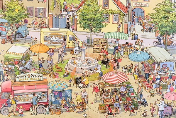 Ilustración de ¡Al mercado!