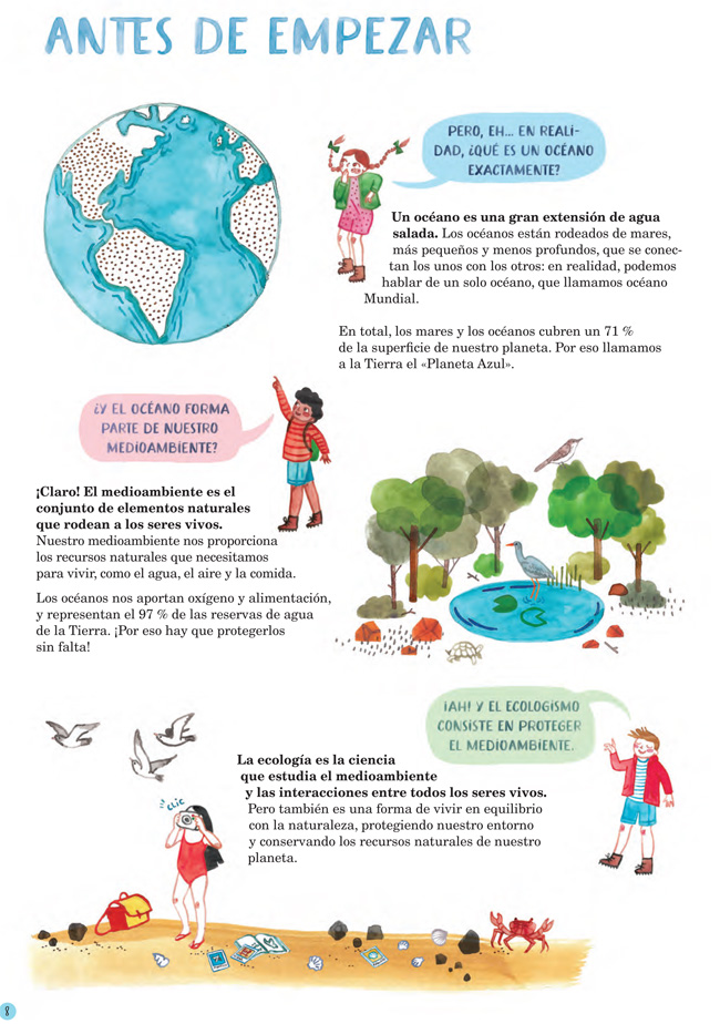 Ilustración de Océanos... y cómo salvarlos