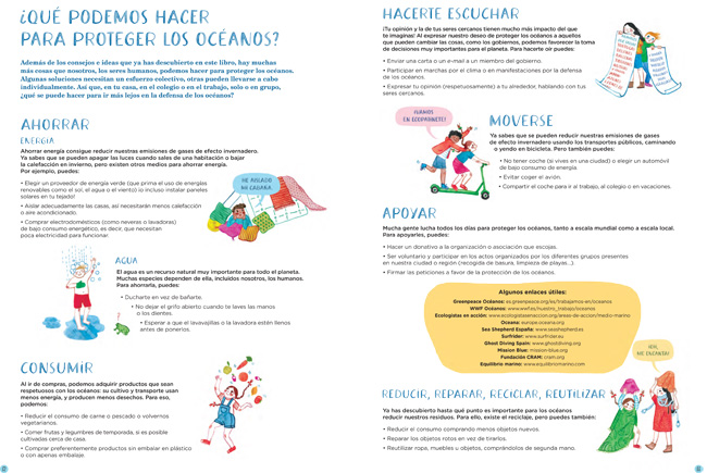 Ilustración de Océanos... y cómo salvarlos