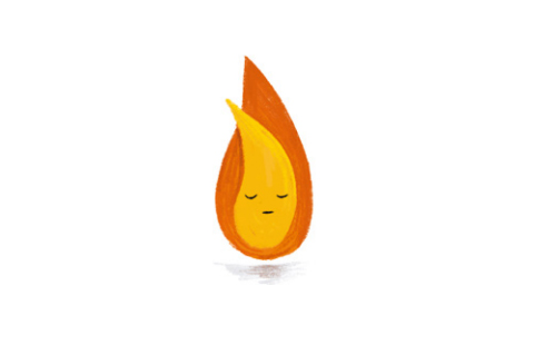 Ilustración de El niño de fuego