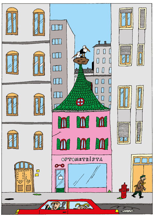 Ilustración de Violeta y las gafas mágicas