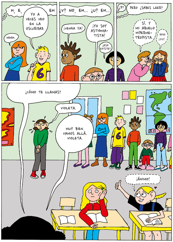 Ilustración de Violeta y las gafas mágicas