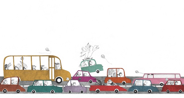 Ilustración de Un Señor Atasco