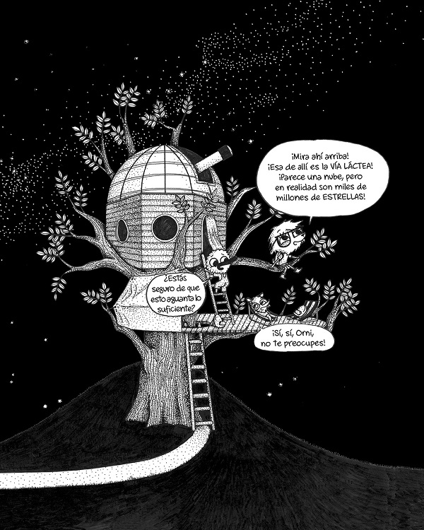Ilustración de Un fin de semana súper-espacial