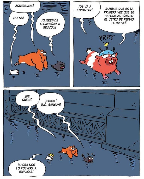 Ilustración de 4 cobayas mutantes