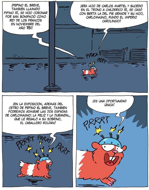 Ilustración de 4 cobayas mutantes