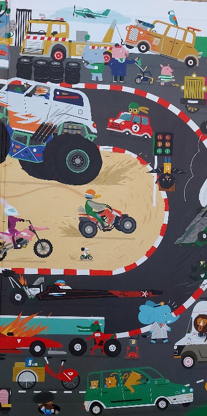 Ilustración de Zigzag. Los vehículos