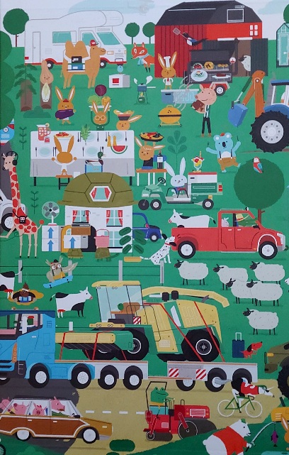 Ilustración de Zigzag. Los vehículos