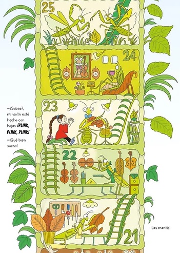 Ilustración de 100 pisos en el bosque