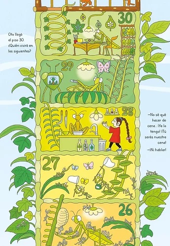 Ilustración de 100 pisos en el bosque