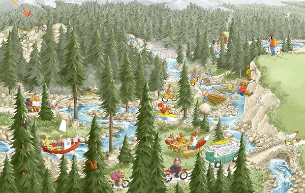 Ilustración de A lo largo del río