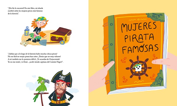 Ilustración de Daniela y las mujeres pirata de la historia