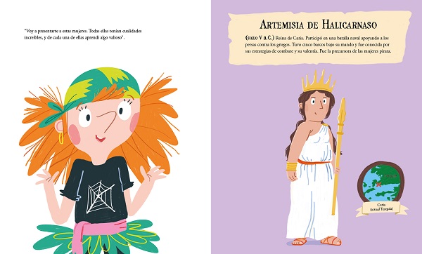 Ilustración de Daniela y las mujeres pirata de la historia