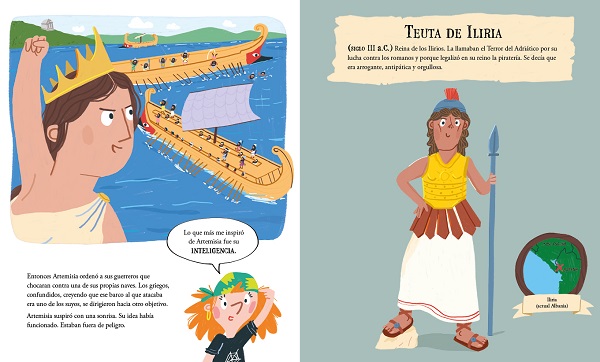 Ilustración de Daniela y las mujeres pirata de la historia