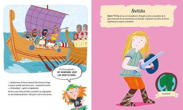 Ilustración de Daniela y las mujeres pirata de la historia