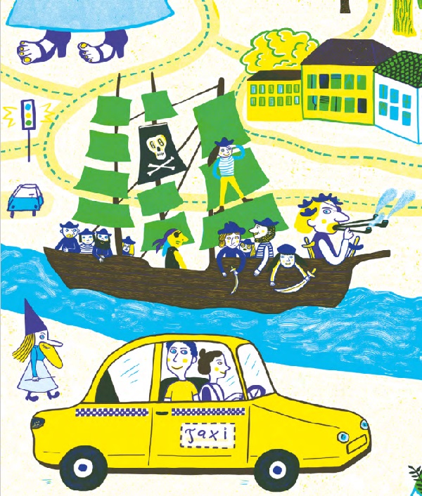Ilustración de ¡Ey, ey, ey, TAXI!