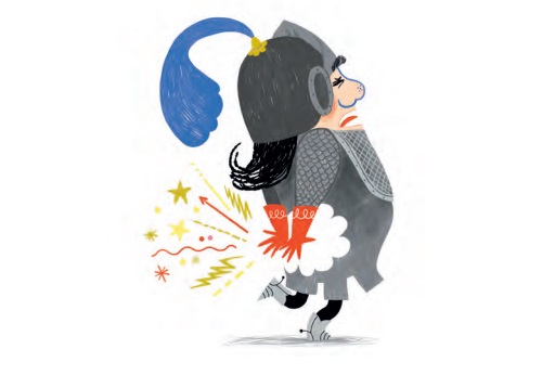 Ilustración de El caballero sin trasero