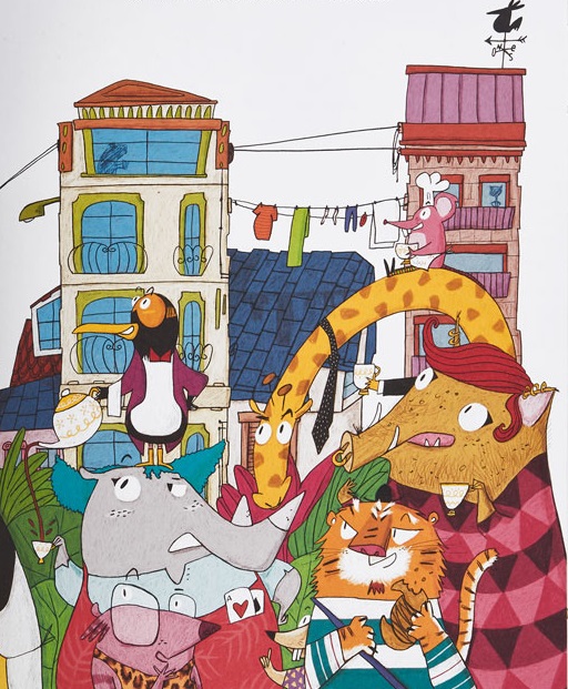 Ilustración de Cuando el pequeño lobo se convirtió en EL GRAN LOBO FEROZ