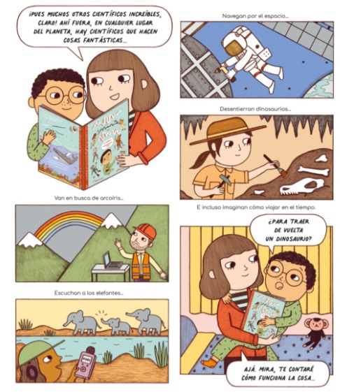 Ilustración de Científicos que salvan el mundo