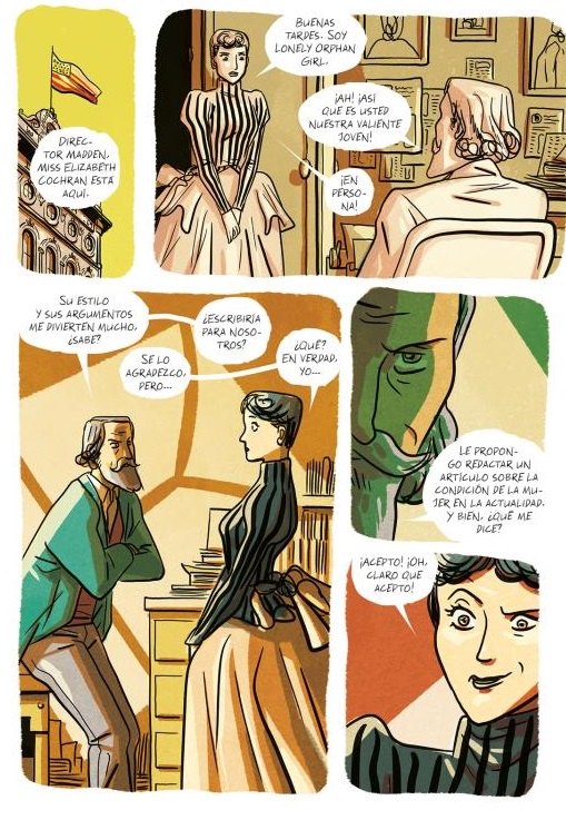 Ilustración de La verdadera historia de Nellie Bly