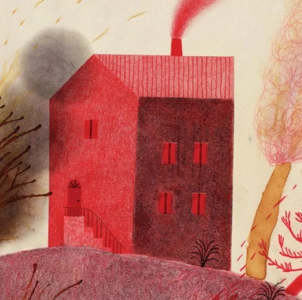 Ilustración de UN FUEGO ROJO