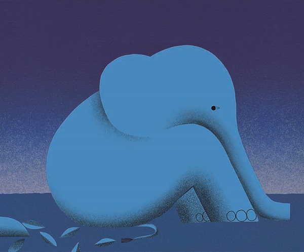Ilustración de El elefante en la sombra
