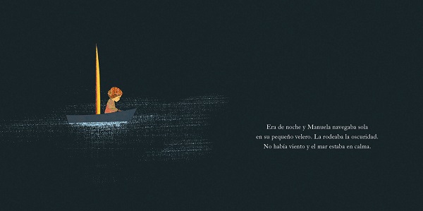 Ilustración de Manuela y las olas