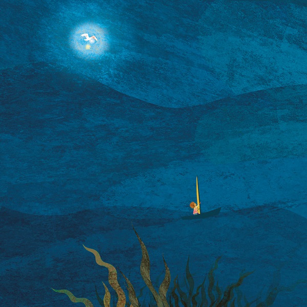 Ilustración de Manuela y las olas