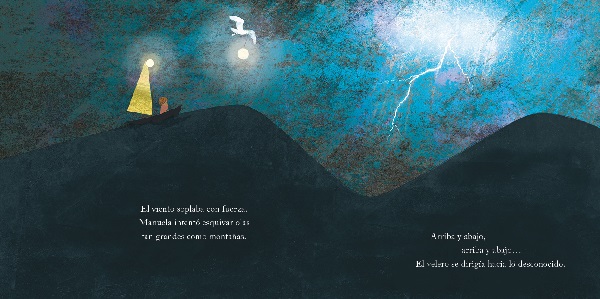 Ilustración de Manuela y las olas