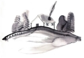 Ilustración de Munia y la luna