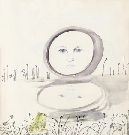 Ilustración de Munia y la luna