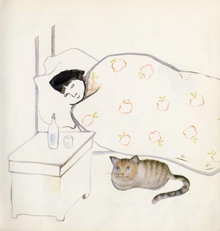 Ilustración de Munia y la luna