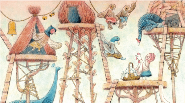 Ilustración de Historia del gallo Sebastián