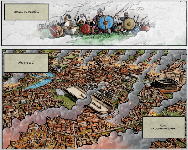 Ilustración de Historia de la humanidad en viñetas