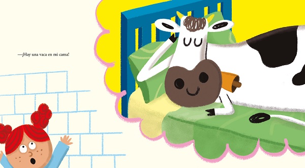 Ilustración de Hay una vaca en mi cama