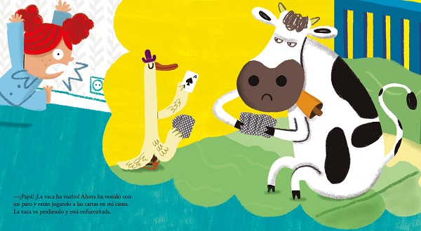 Ilustración de Hay una vaca en mi cama
