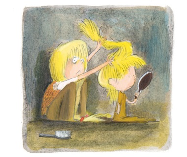 Ilustración de DAGFRID. Una niña vikinga
