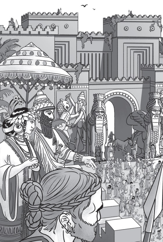 Ilustración de La sacerdotisa de Mesopotamia