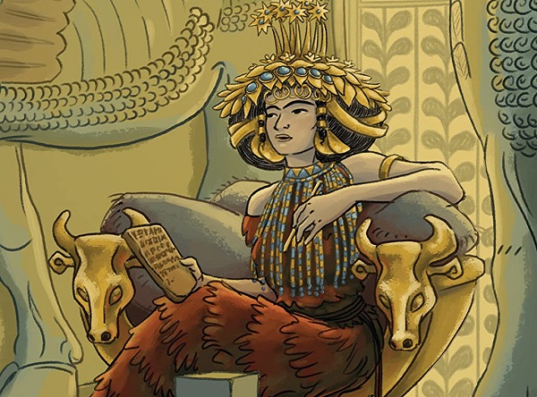 Ilustración de La sacerdotisa de Mesopotamia